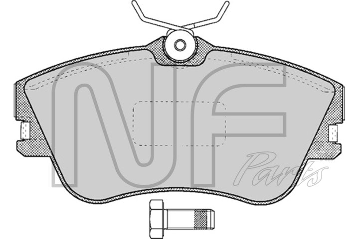 NF PARTS stabdžių trinkelių rinkinys, diskinis stabdys NF0018071